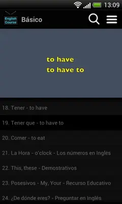 Videocurso de inglés para hispanohablantes android App screenshot 0