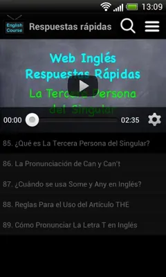 Videocurso de inglés para hispanohablantes android App screenshot 3